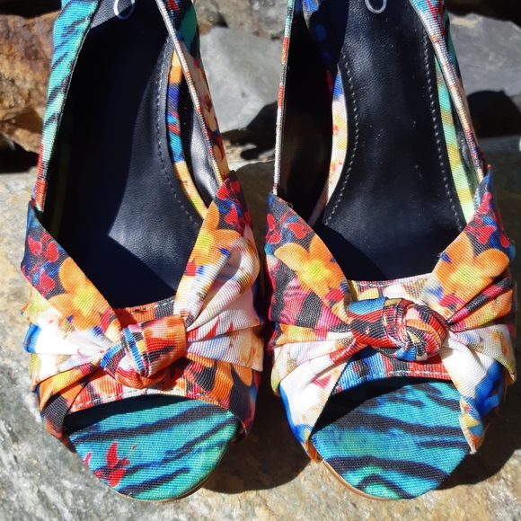 ALDO Multi Colour Slingback Heels - Picture 2 of 6